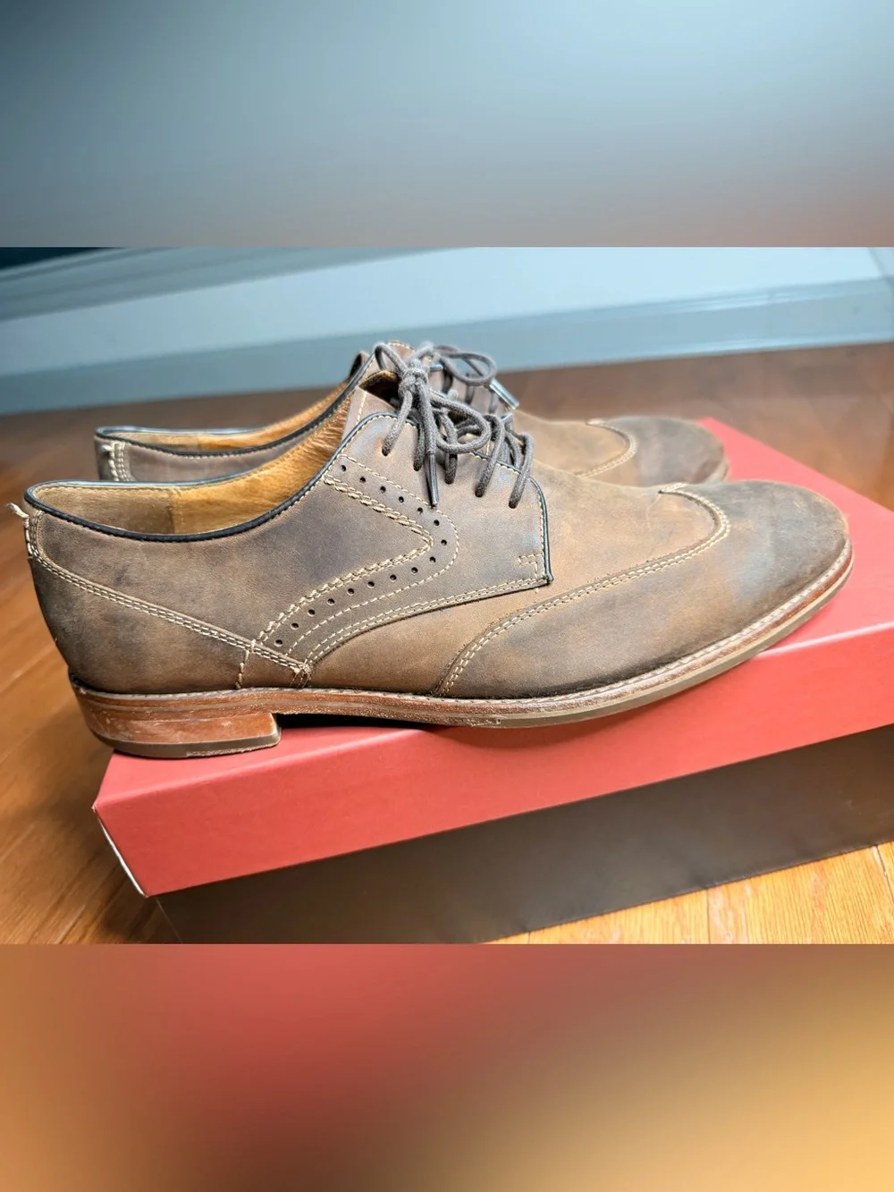 Johnston & Murphy Brown Leather Derby Oxfords